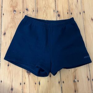 Aritzia Women's Navy Blue Fleece Shorts